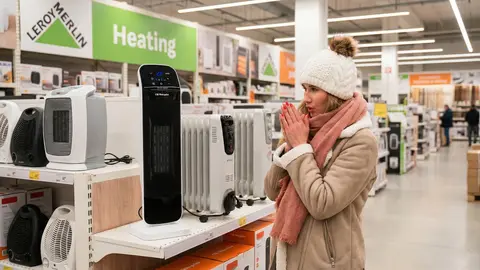 Dos calefactores compactos de Leroy Merlin que convierten el sal&oacute;n en un refugio del fr&iacute;o | Imagen apoyada en IA