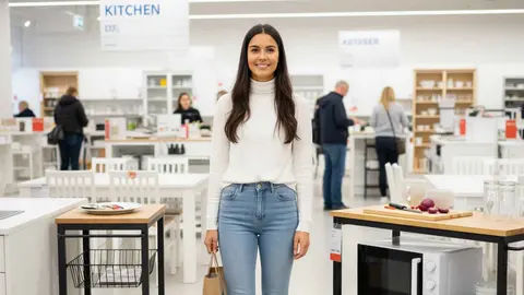 Una mujer en una tienda de Ikea