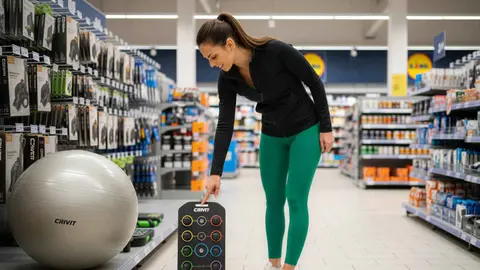 Productos deportivos en un supermercado Lidl