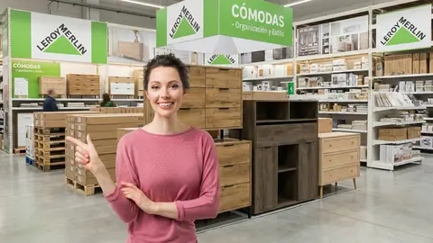 Las c&oacute;modas de Leroy Merlin que est&aacute;n triunfando por su almacenaje y estilo natural | Imagen apoyada en IA