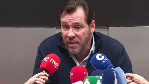 El ministro &Oacute;scar Puente, durante su comparecencia de prensa