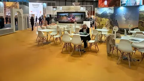 Una de las zonas expositoras contiguas a la que ocupa la provincia de Sevilla en el pabell&oacute;n 5 de Ifema