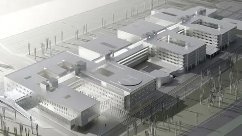 Maqueta del Hospital Materno Infantil de Huelva