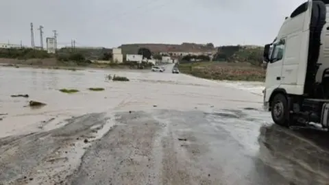 Carretera cortada en la provincia de Almer&iacute;a