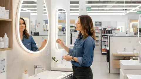 Leroy Merlin pone a la venta los 3 espejos LED asim&eacute;tricos que hacen del ba&ntilde;o una zona de dise&ntilde;o.jpg