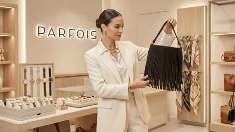 Bolso de hombro de piel con flecos de Parfois