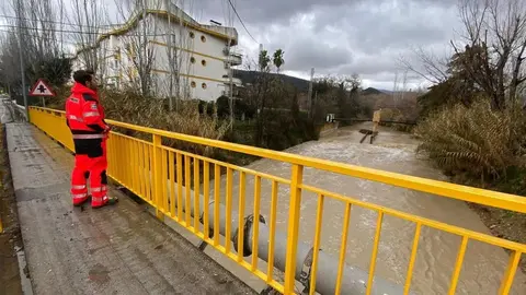 La zona de Los Puentes se est&aacute; viendo seriamente afectada por la borrasca Leonardo en Ja&eacute;n
