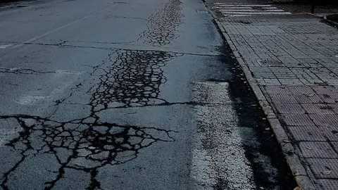 Estado de una de las calles de Huelva