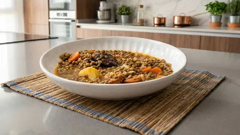 Lentejas con chorizo de la abuea