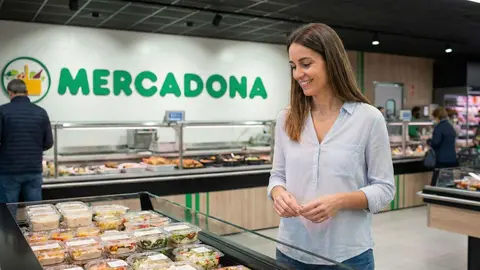 Una mujer en un supermercado de Mercadona