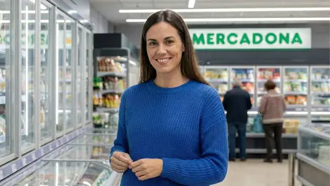 Una mujer en un supermercado de Mercadona