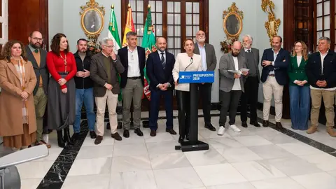 Almudena Mart&iacute;nez, durante la rueda de prensa previa del pleno de Diputaci&oacute;n