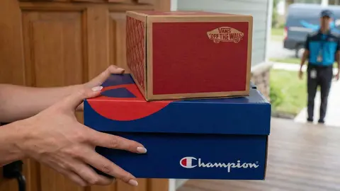 Cajas de zapatillas Skechers y Champion