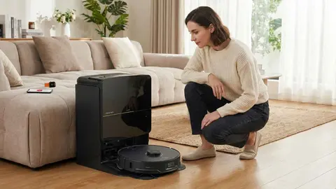 Robot aspirador con brazo mec&aacute;nico OmniGrip plegable de 5 ejes, Roborock en Amazon