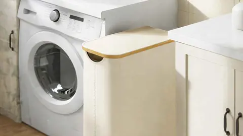 Cesto de ropa sucia con tapa, SONGMICS en Amazon