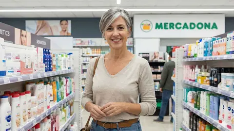 Una mujer en un supermercado de Mercadona