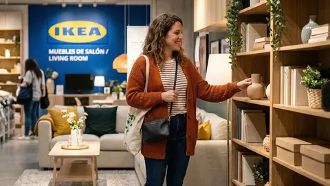 Una mujer en una tienda de Ikea