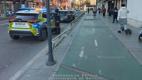 Imagen del lugar donde se ha producido el accidente