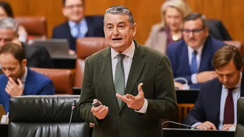 Antonio Sanz en el Pleno del Parlamento | Salvador L&oacute;pez Medina