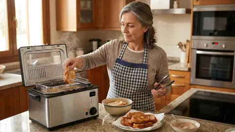 Freidora de acero inoxidable de 4 L t de 2000 W, Silver Crest de Lidl