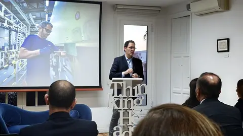 El presidente de los empresarios gaditanos, Jos&eacute; Andr&eacute;s Santos, durante su intervenci&oacute;n