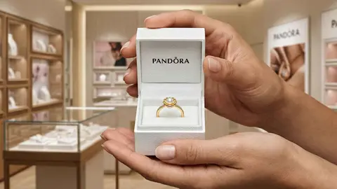 Anillo con perlas de Pandora