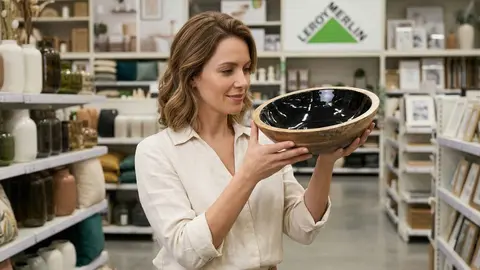 Pack de 2 boles ensaladeras XL de madera Black Forest, THE HOME DECO FACTORY de Leroy Merlin