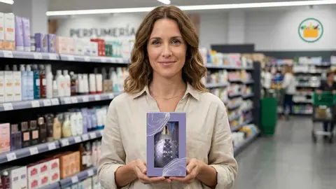 Una mujer en la secci&oacute;n de perfumes de una tienda Mercadona