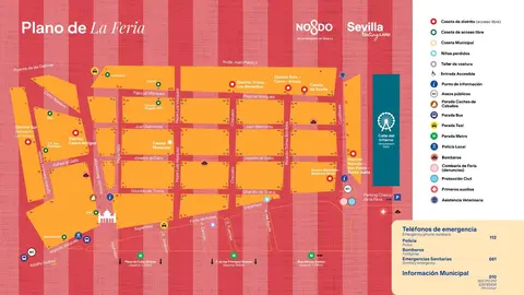 Mapa de la Feria de Sevilla 2026