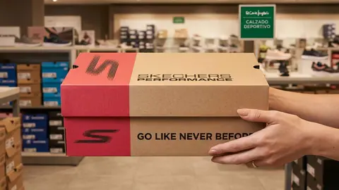 Caja de zapatillas de Skechers en El Corte Ingl&eacute;s
