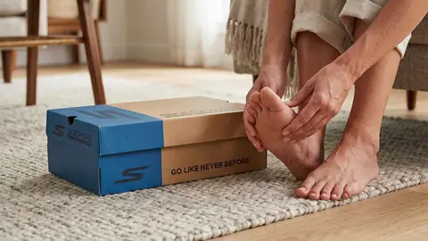 Sandalias de Skechers con tiras el&aacute;sticas