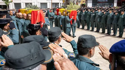 Despedida a los guardias civiles fallecidos en Huelva