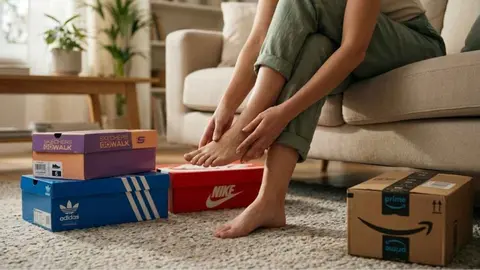 Cajas de zapatillas de Skechers, Nike y Adidas