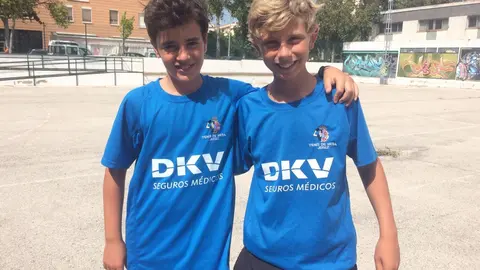 Juan P&eacute;rez, a la izquierda y &Aacute;lvaro Gainza, del equipo DKV Ergo Jerez.