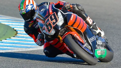El americano Nicky Hayden, durante los pasados test de noviembre en Jerez estrenando su Honda de SBK