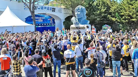 Presentaci&oacute;n del busto en homenaje a &Aacute;ngel Nieto en el reci&eacute;n nombrado  Circuito de Jerez - &Aacute;ngel Nieto | 03MAY18 - Christian Cantizano para elMIRA.es