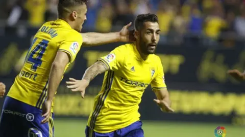 Alberto Perea anot&oacute; el gol del C&aacute;diz.