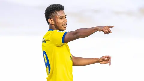 Choco Lozano celebra el gol ante el Real Madrid