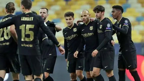 Martin Braithwaite celebra un gol con el FC Barcelona
