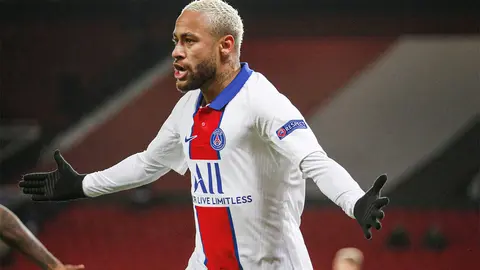 Neymar Jr. celebra un gol con el PSG