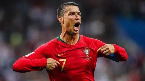 Cristiano Ronaldo con la selecci&oacute;n de Portugal