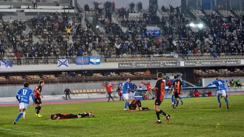 Celebraci&oacute;n del gol del Xerez CD | Facebook de Edutododeportes