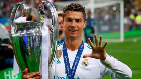 Cristiano Ronaldo con la Champions League 