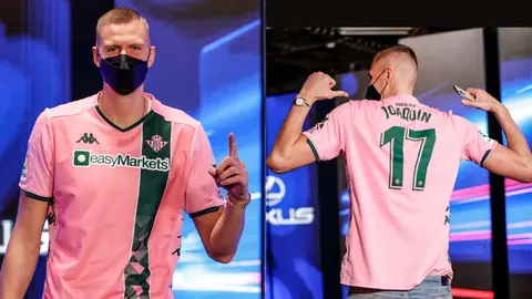 Kristaps Porzingis con la camiseta del Real Betis de Joaqu&iacute;n