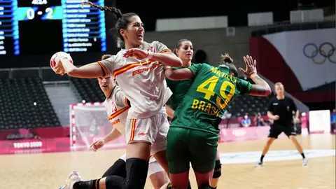 Espa&ntilde;a vs Brasil de balonmano femenino en los Juegos Ol&iacute;mpicos de Tokio 2020
