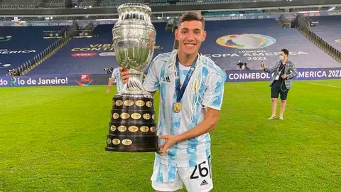 Nahuel Molina, campe&oacute;n de la Copa Am&eacute;rica con la Selecci&oacute;n Argentina
