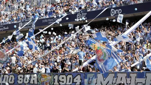 M&aacute;laga CF 0-0 Oviedo. LaLiga SmartBank 2021/2022. Estadio La Rosaleda