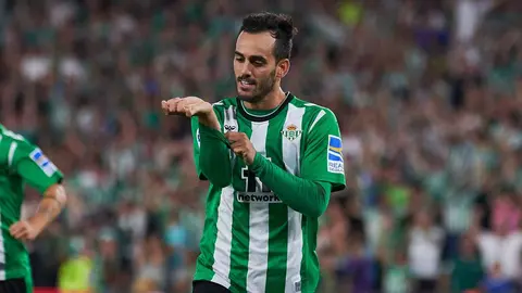 Juanmi celebra su primer gol en el Real Betis - Elche | Salvador L&oacute;pez para El MIRA