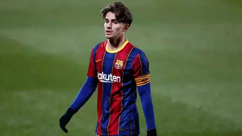 &Aacute;lex Collado con el FC Barcelona B | Foto: FCB