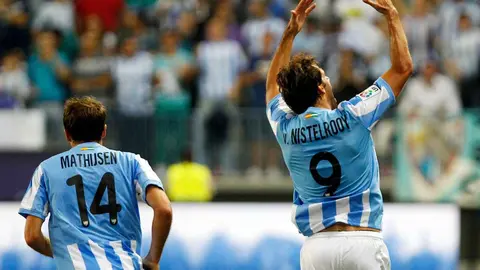 Ruud Van Nistelrooy en su etapa como jugador del M&aacute;laga CF